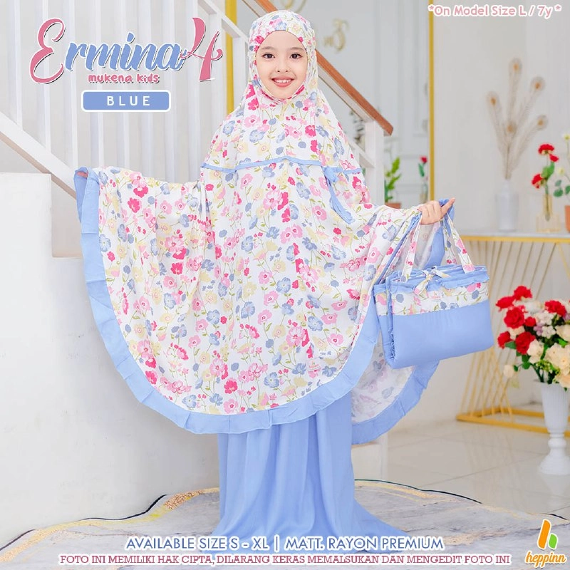 Product image Heppinn - Mukena Kids Ermina 4 by Heppinn M Blue