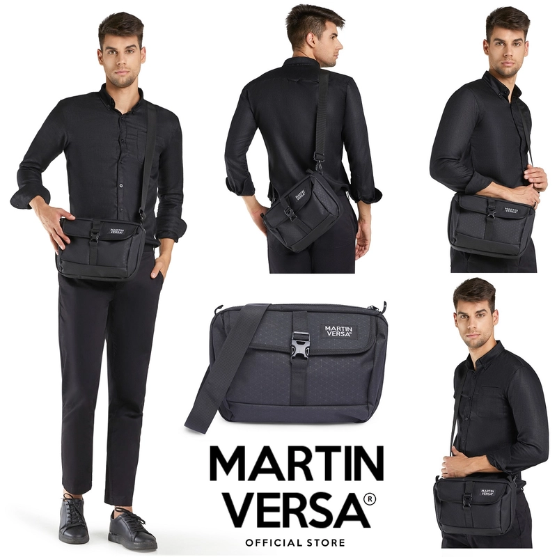 Product image Martin Versa SL6 EVOX Tas Selempang Pria Kanvas Men Messenger Bag Free Size Hitam