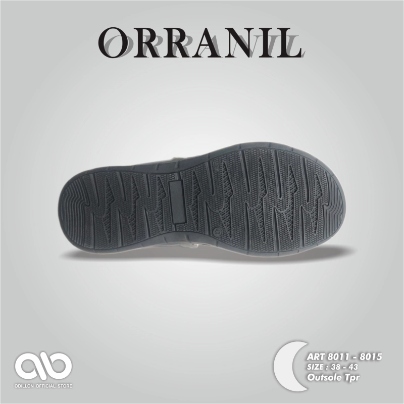 Product image Odillon - Orranil - 8015 / Sandal Slip On Pria Casual 38 BLACK