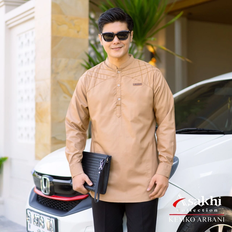 Product image Koko asakhi collection - KEMEJA KOKO LENGAN PANJANG - ARBANI- KOKO TERBARU L LATTE