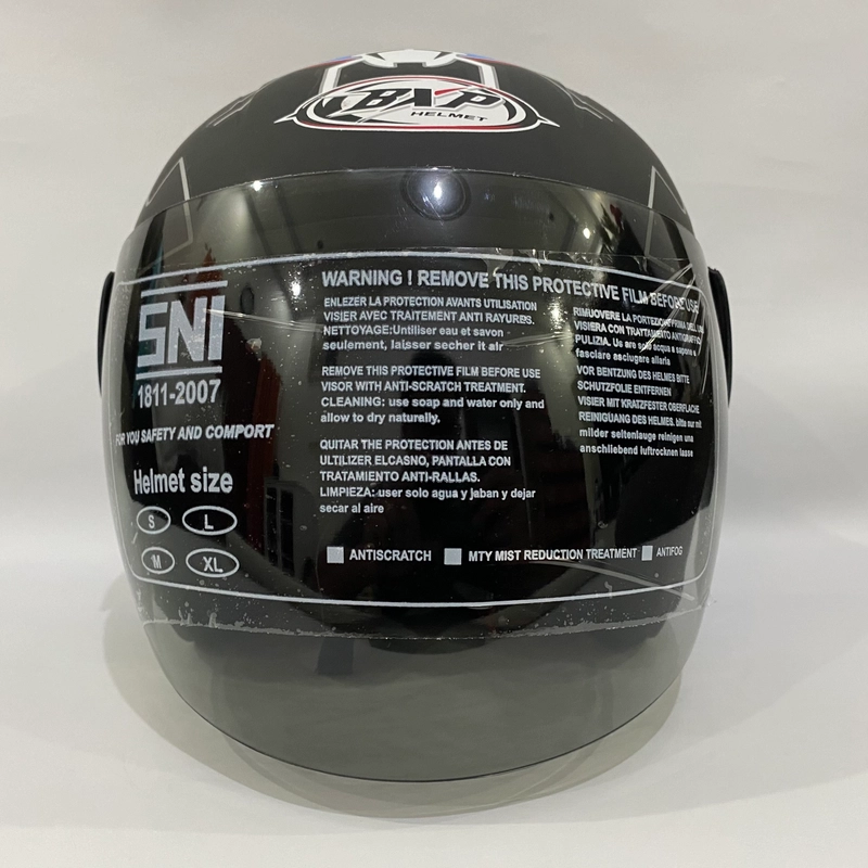 Product image CRX Helmet - Helm Nuvo Semut Hitam Biru Doff Bad Boys - Helm SNI - Helm Dewasa L Semut Hitam Biru Dof