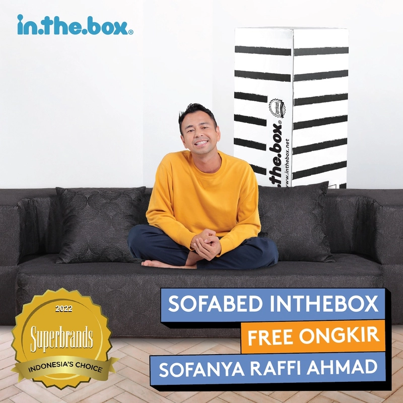 Product image IntheBox - Sofa Bed Ukuran 100x200 (Super Single) F388SF-SBED-100NTR 100 x 200 cm Abu Tua