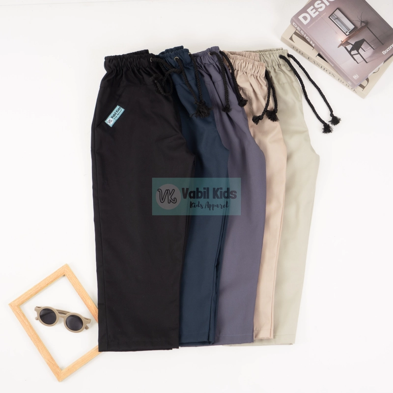 Product image Vabil Kids - Vabil Kids celana sirwal anak panjang premium muslim pangsi 1-15 tahun 5 warna pilihan M Hitam