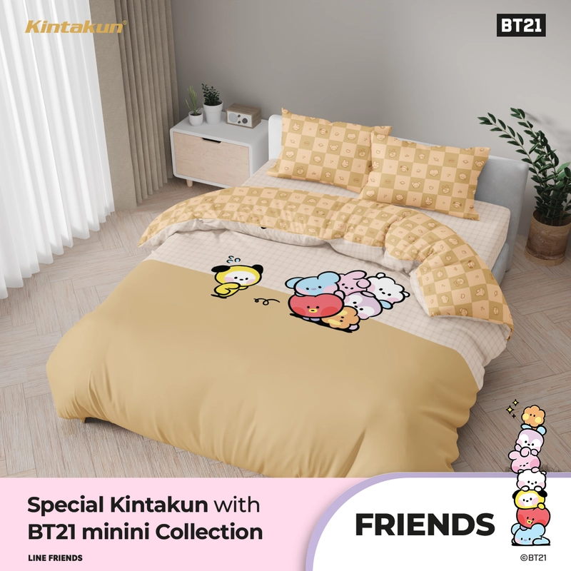 Product image Kintakun - Bedcover Set Fitted Dluxe BT21 Minini Edition T-25 Sale 160 x 200 Friends