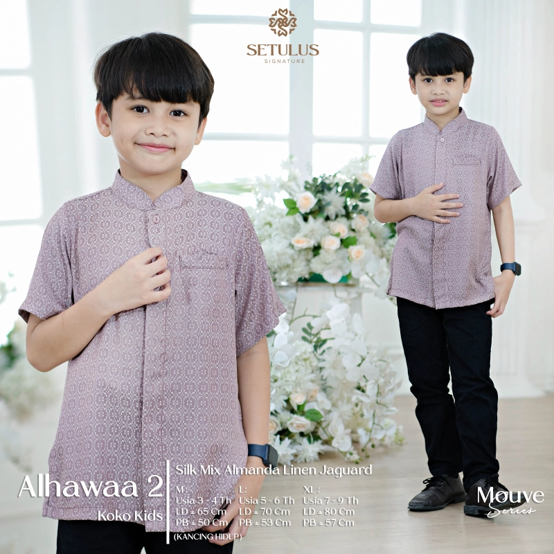Product image Griya Busanaku Solo - Alhawaa #2 Set Family Couple original brand (MAUVE SERIES) M Anak laki-laki