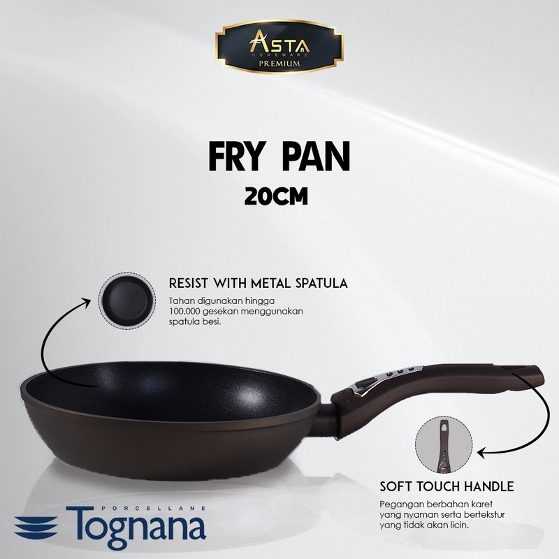Product image Asta Homeware Official - Tognana Italy Frying Pan 20 cm Anti Lengket Premium Cookware Size 20 cm