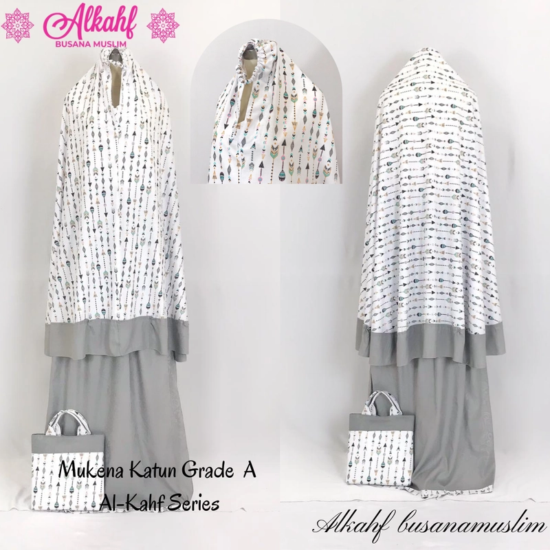 Al Kahf - Mukena Anak Katun Grade A Motif All Size MA110