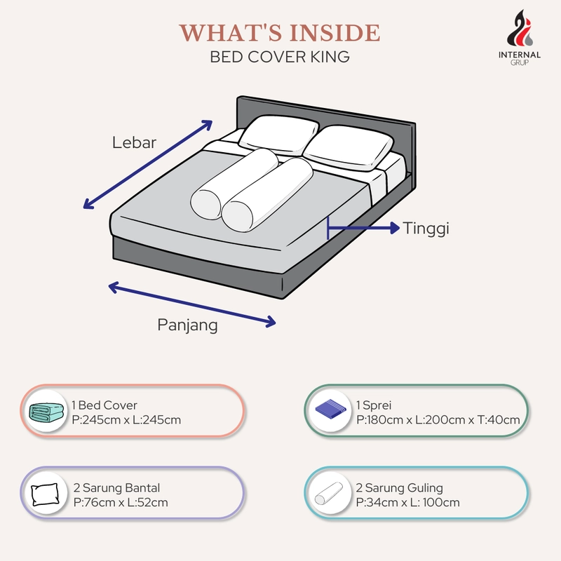 Product image LADY ROSE OFFICIAL - Vallery Quincy Signature - Bed Cover Delisha 180x200x40 King Fitted