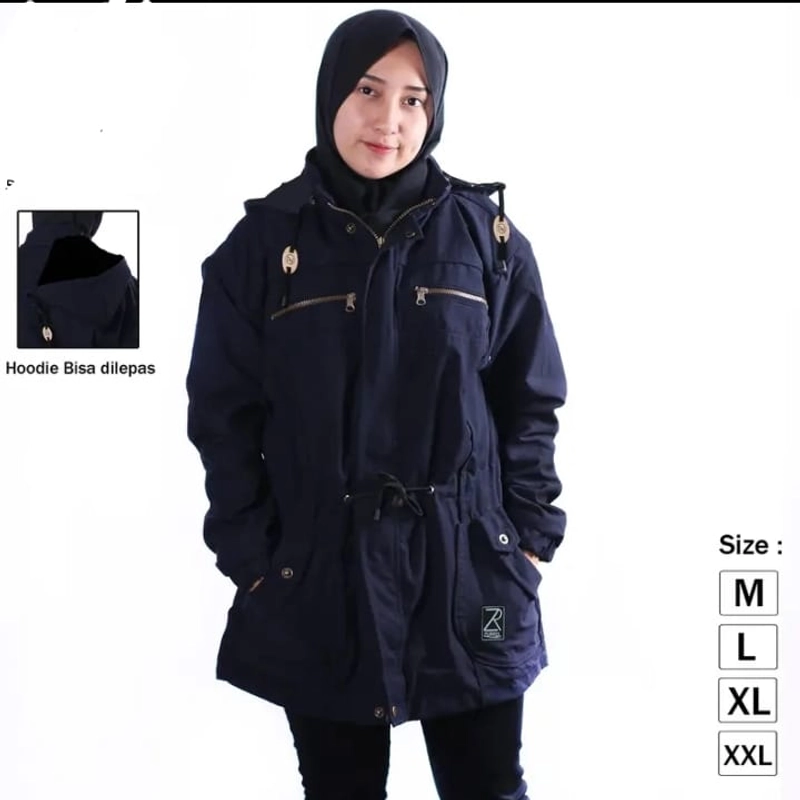 Product image Bursanekashop - Jaket Wanita Parka Tebal // Jaket Parka Wanit Bigsize Musim Dingin M/L NAVY
