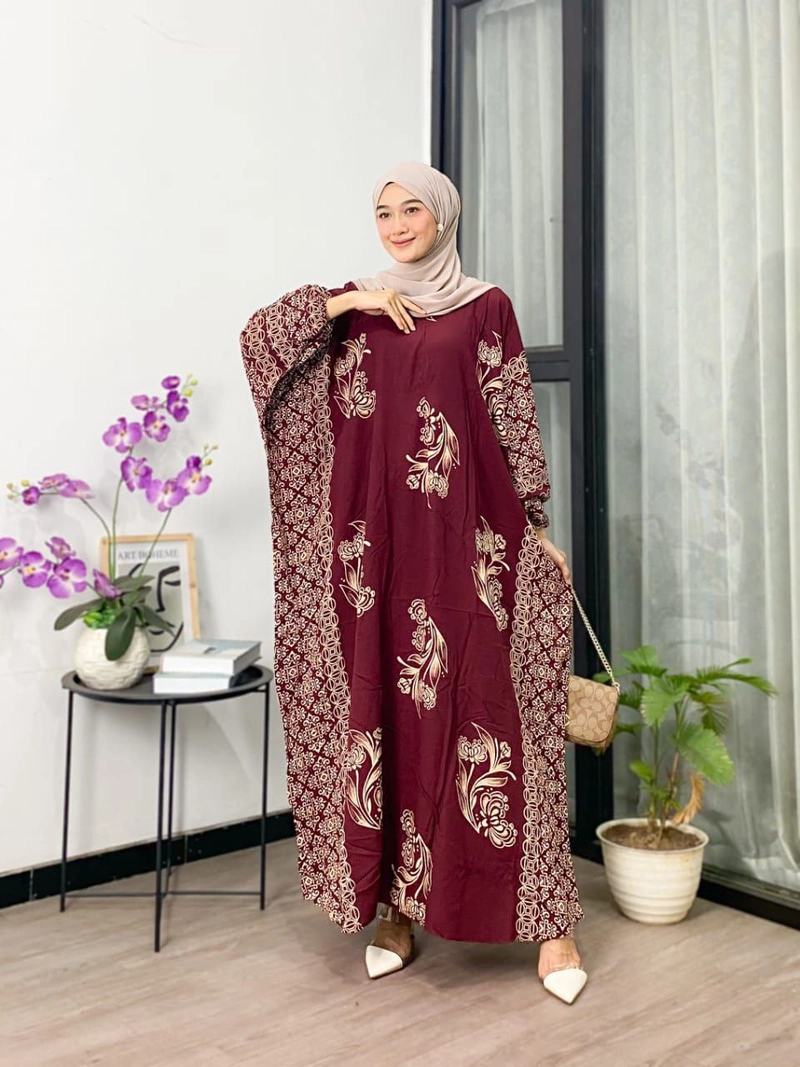 Product image Batik Ayodha - KAFTAN INARA ALLSIZE JUMBO Allsize Maroon