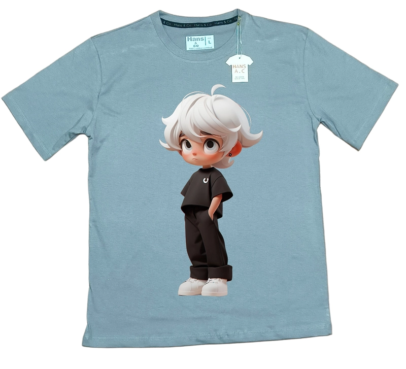 Product image astro - Kaos Pria Gambar 3Dimensi Cool Boy M ABU