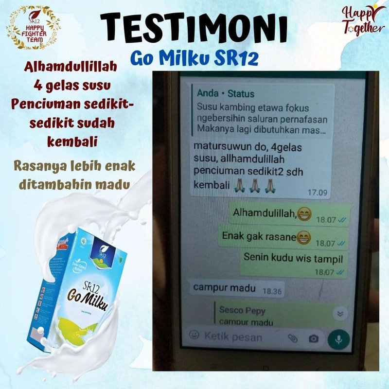 Product image Go Milku SR12 Susu Kambing Etawa Gomilku Original Melancarkan Asi Menyehatkan Jantung 200 gr Original