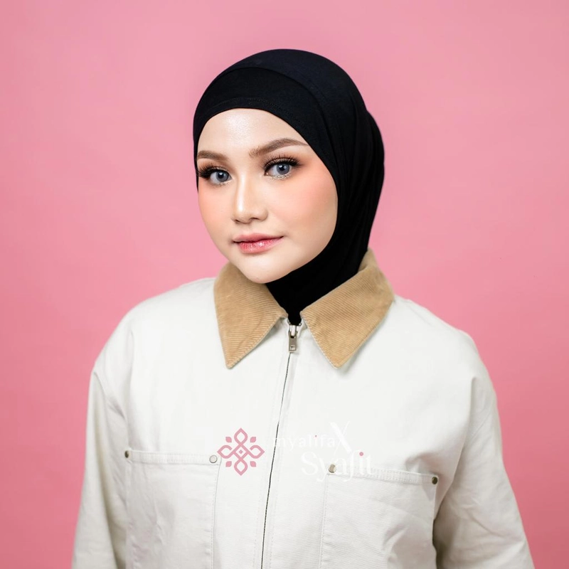 Product image Myalifa Official Store - Myalifa X Syafit Jilbab Instan Viscose Rayon Airy Mahda Pashmina Instan Hijab Syari Kerudung Bergo I All size Black