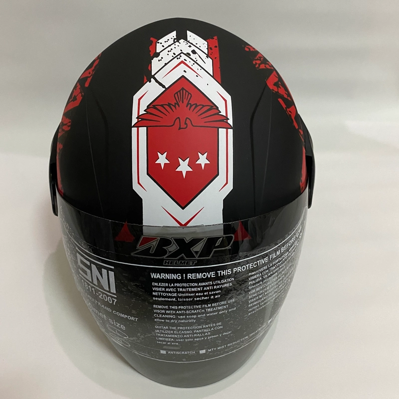 Product image Helm Nuvo Spartan Merah Doff - Helm SNI - Helm Dewasa L Nuvo Spartan Merah Doff