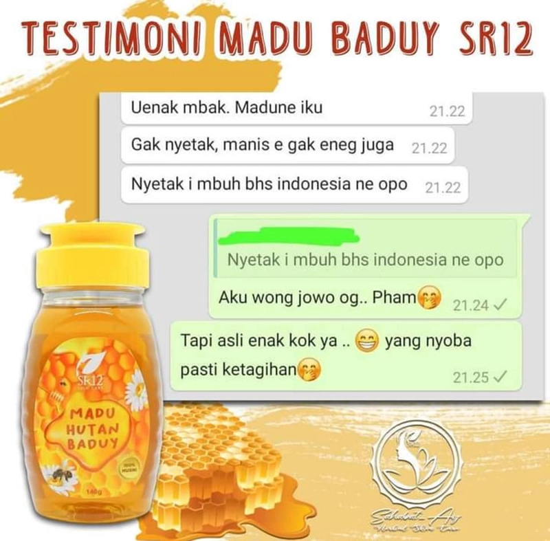 Product image SR12 Madu Hutan Baduy Mengatasi Asam Urat Rematik Anemia Osteoporosis Batu Ginjal Meningkatkan Imun 300gr Madu Baduy