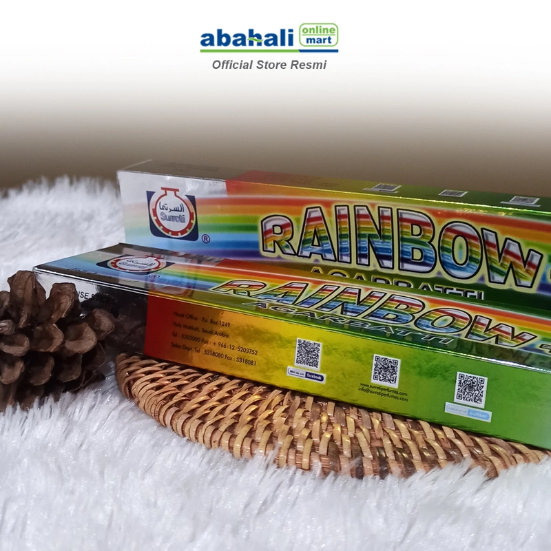 Product image Abahali Mart - Dupa Stik Rainbow Aromaterapi Warna-Warni Wangi Menenangkan Cocok untuk Pengharum Ruangan 1pcs Rainbow