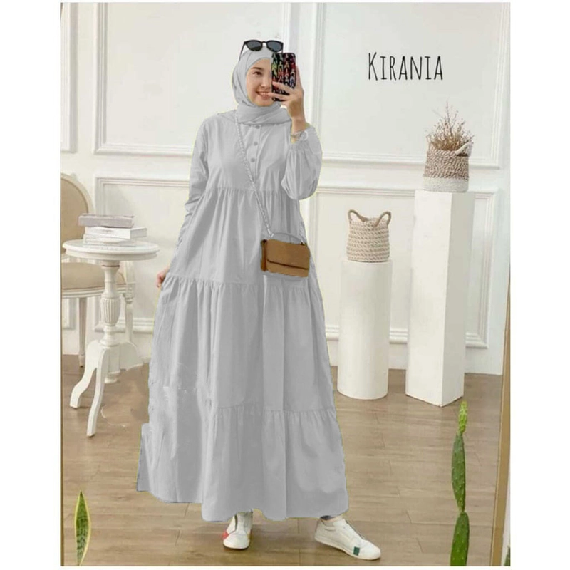 Product image MEQA DAILY - MEGA DAILY - Kirania Midi Dress Jumbo All Size Putih