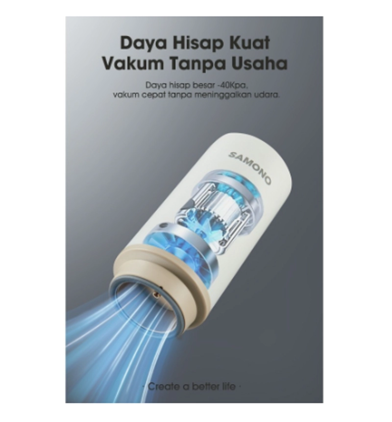 Product image UTAMAMEGA - Samono SW-VAP10 Vacuum Sealer Air Pump Mesin Pompa Vakum Plastik Makanan Rechargable Type SW-VAP10