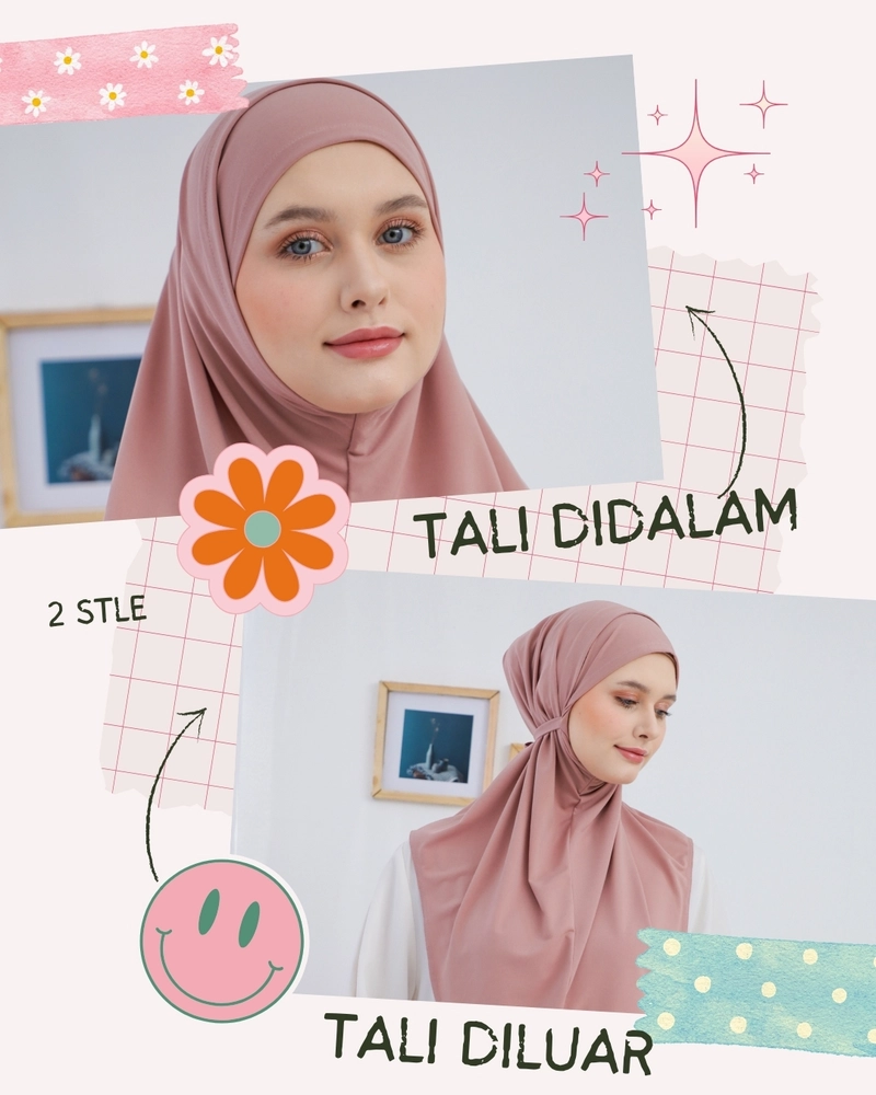 Product image Leika - LEIKAHIJAB- MEDINA HIJAB INSTAN SOFT INNER SIZE L WARNA CREAM