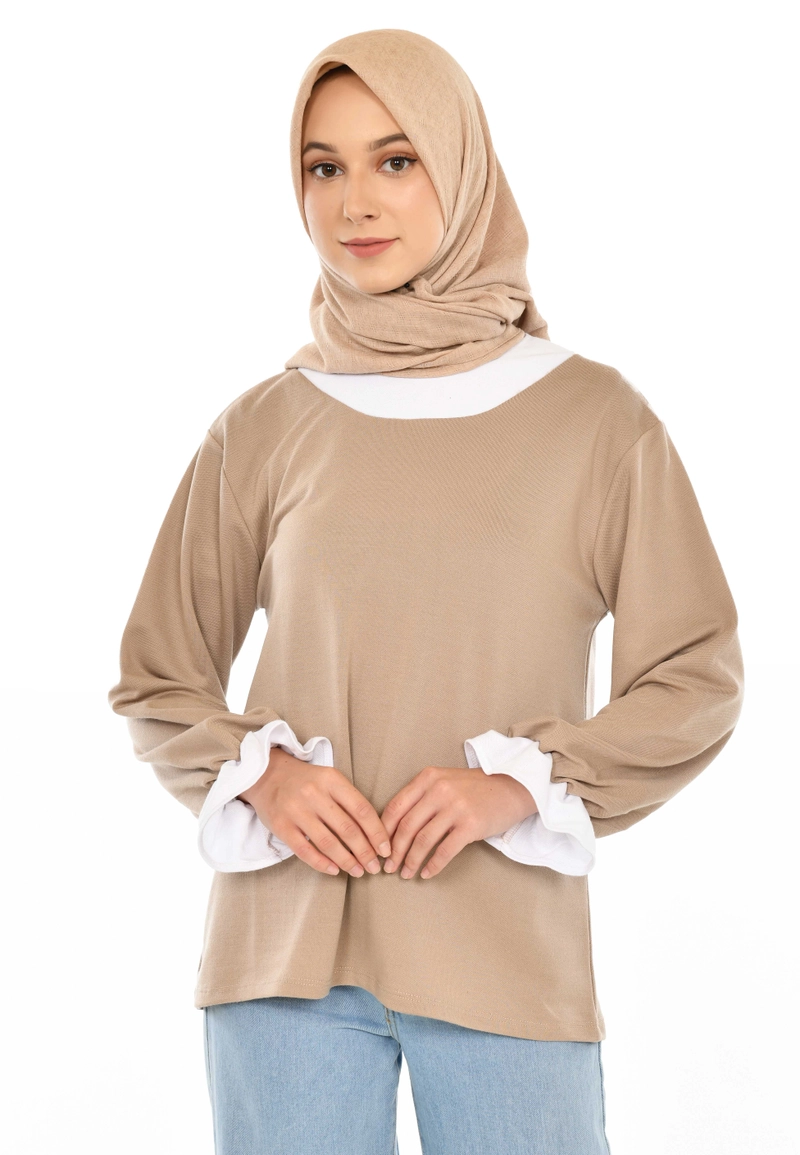 Product image Mybamus - Citrani Doubel Rib Tops All Size Khaki M16001 R79S1