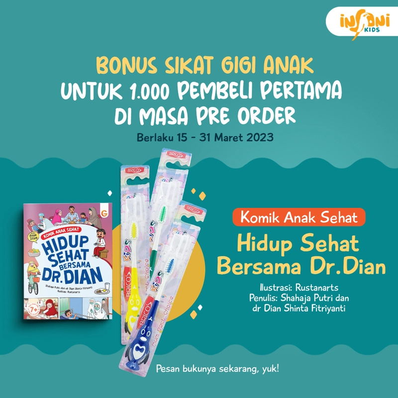 Product image Gema Insani - Komik Anak Sehat Hidup Sehat Bersama dr Dian 19 X 25 cm SC