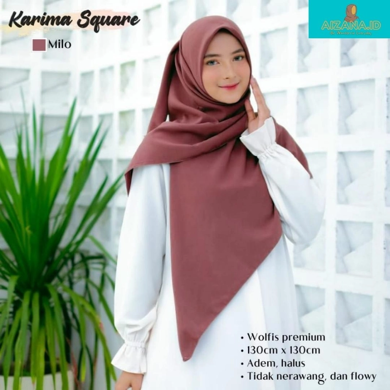 Product image Karima Square Super Best Seller - Hijab Square 130x130cm milo