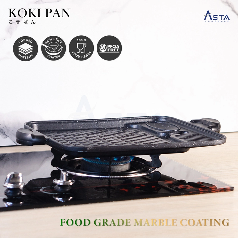 Product image Asta Panggangan Anti Lengket Grill Pan Alat Panggang Barbekyu Koki Pan Size Kokipan Square