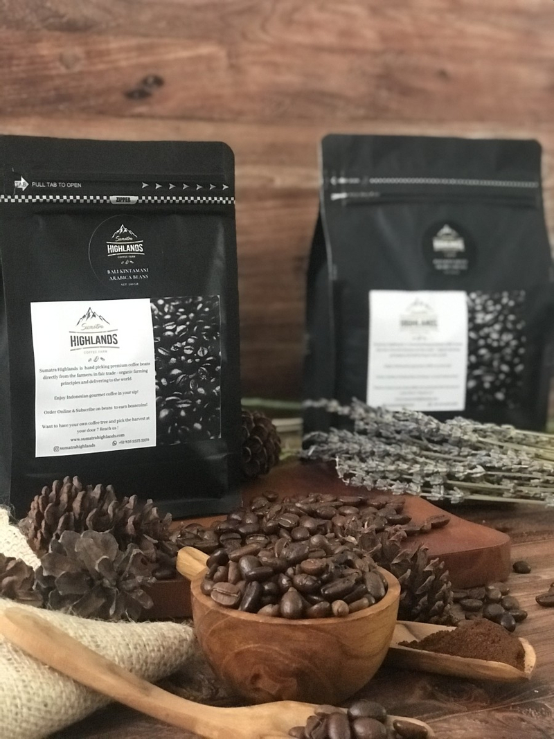Product image Sumatra Highlands - KOPI BUBUK BALI KINTAMANI ARABICA COFFEE BUBUK/BIJI 500 GR 500GR BIJI
