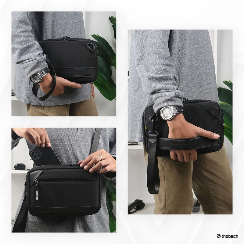 Product image Thobach official - THOBACH-SLING BAG WATERPROOF&FIRE RESIST MICHIGAN HAND BAG MULTIFUNGSI PRIA WANITA ANTI BARA API all size black