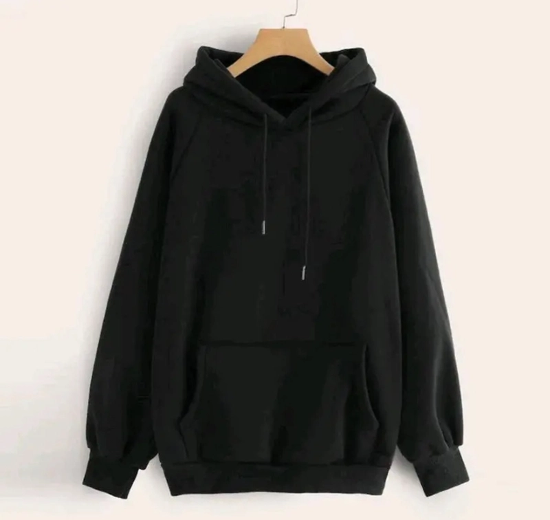 Product image Bursanekashop - Sweater Hoodie Polos Pria Wanita - Hoodie Sweater Polos Pria Wanita - Hoodie Polos Katun M HITAM