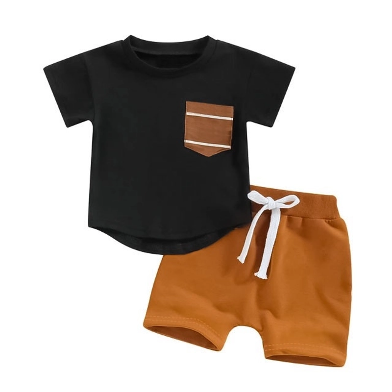 Product image Badia Kids Fashion - Setelan Set Anak Honey Unisex Kaos dan Celana Pendek Anak Unisex No3 (2 Tahun) Hitam