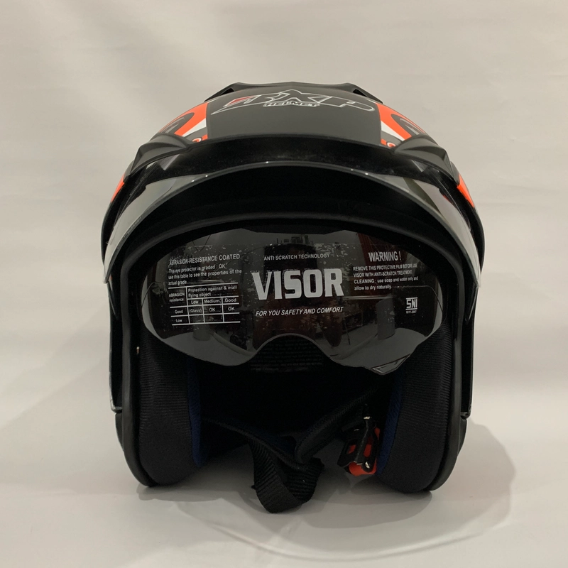 Product image CRX Helmet - Helm JP7 Skidoo Orange Doff - Double Visor (Kaca Clear & Smoke) Helm SNI Helem Dewasa L Skidoo Orange Doff