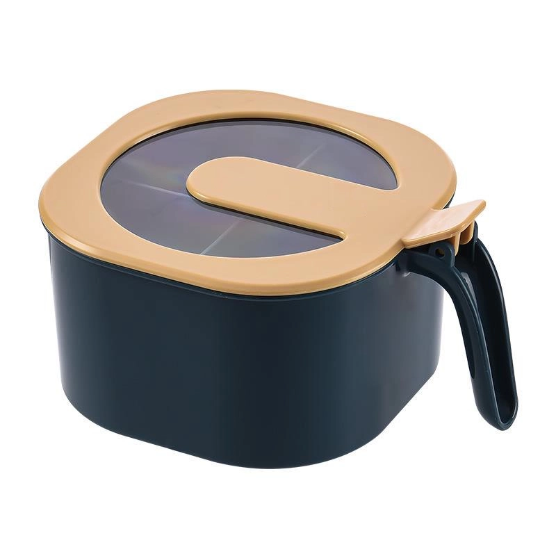 Product image KAMJE Toples Wadah Tempat Bumbu Dapur Aesthetic 4 Sekat Free Sendok KMJ017 KMJ017 NAVY