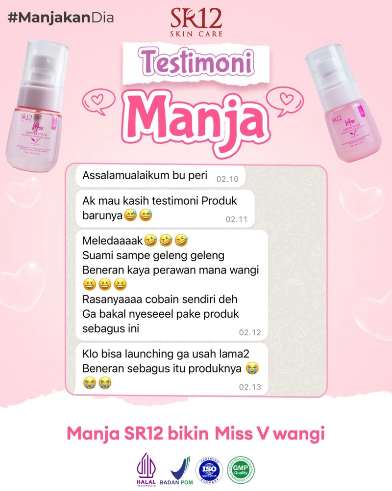 Product image SR12 Miss Manja Wash Dan Spray Mengatasi Bau Tak Sedap Keputihan Dan Gatal-Gatal 40 ml Manja Spray