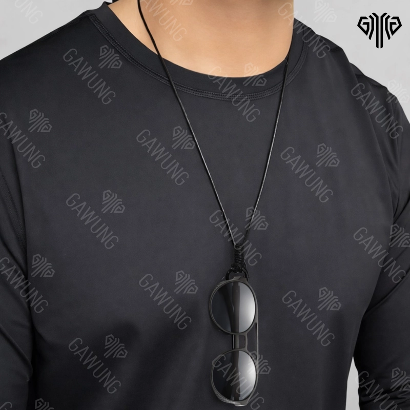 Product image GAWUNG - GAWUNG - Kalung Strap Kacamata Model Vintage Traveling Anti Lost Aesthetic KCKAVIN strap Hitam