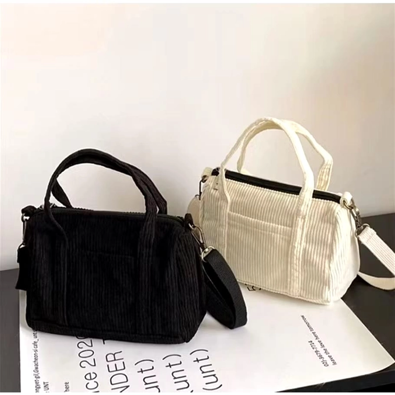 Product image Muslim Clothing - Muslim Clothing-Tas Selempang Bahu Wanita Tas Bahan COrduroy Tas Terlaris 2024 Tas Jinjing ONE SIZE HITAM