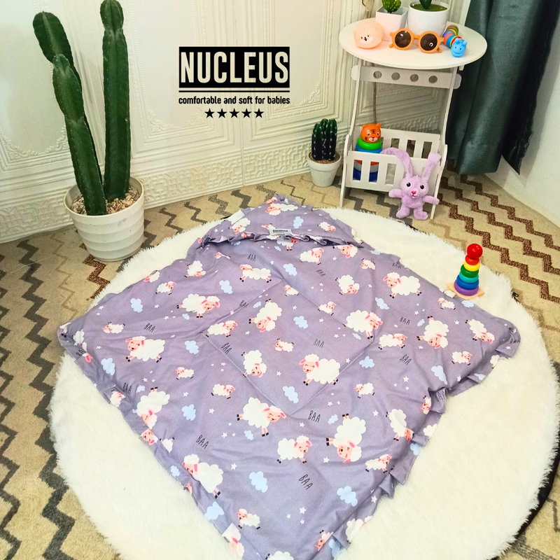 Product image Nucleus - Selimut Bayi Newborn Super Tebal Halus Dan Lembut 50 X 50 CM Sheep Abu