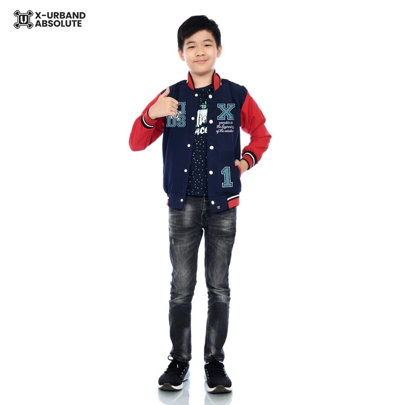 Product image Jaket Varsity Anak Wonderkids K063 S Navy Merah