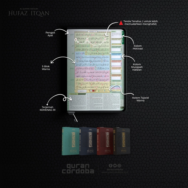 Product image Cordoba - Al Quran Cordoba Saku Al Hufaz Itqan A6 Jaket Resleting S Random