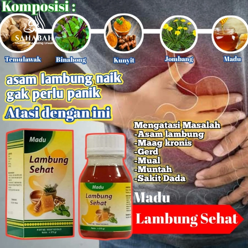 Product image Sahabah Store - Madu Lambung Sehat - Obat Lambung - Madu Lambung - Obat Pencernaan - Sakit Lambung 375 gr Alami