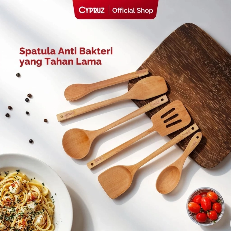 Product image Cypruz Official - Cypruz Beech Wood Lancip Spatula 34cm AM-0753 S KAYU