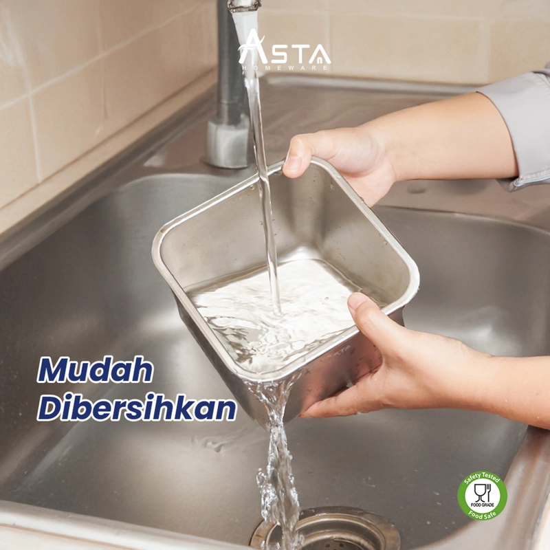 Product image Asta Homeware Official - Asta Wadah Container Tempat Penyimpanan Makanan Serbaguna Stainless Steel Size 14 cm