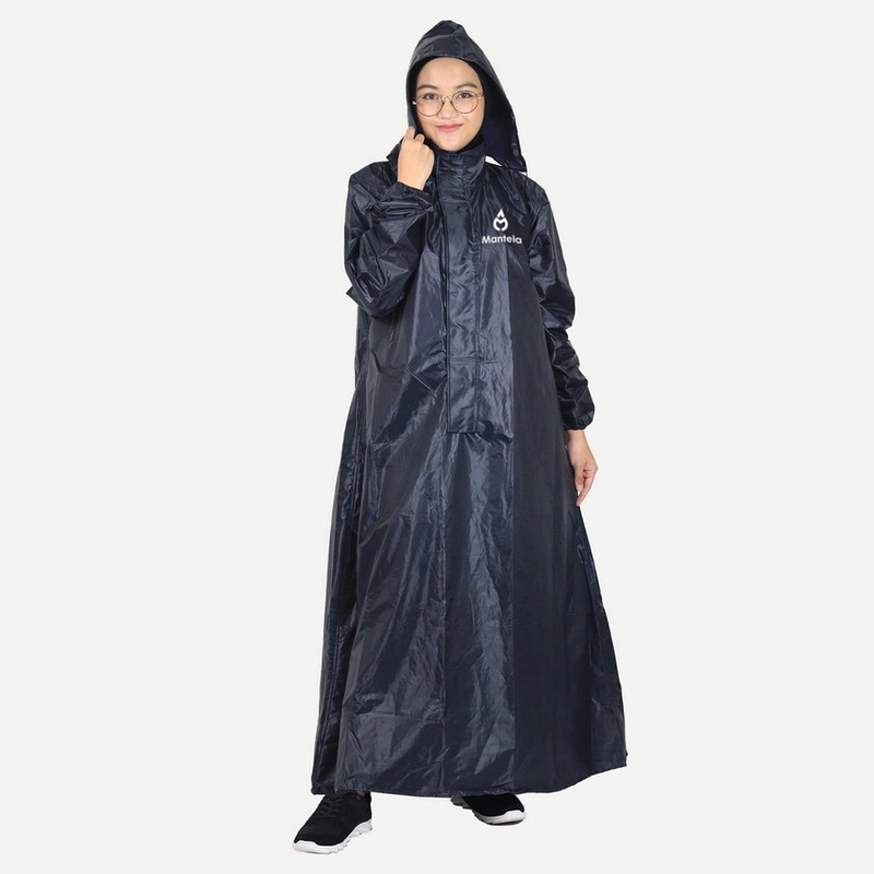 Product image Mantela - Jas Hujan Perempuan Muslimah - Mantela Syari Navy All Size Navy