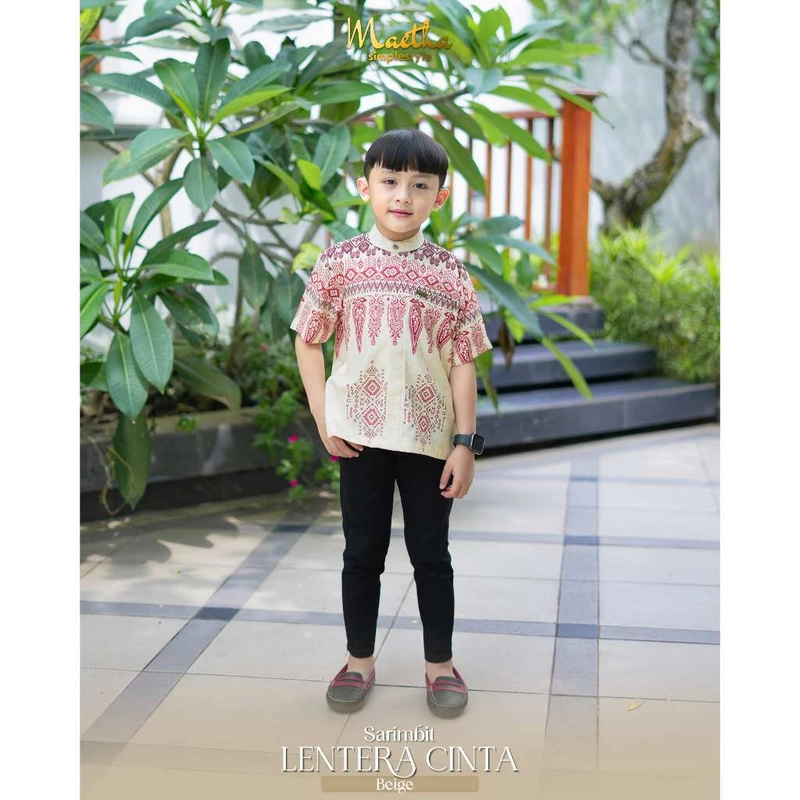 Product image Maetha - Sarimbit Keluarga Family Set Couple Beige Lentera Cinta Series X8S Koko Anak L.Pendek