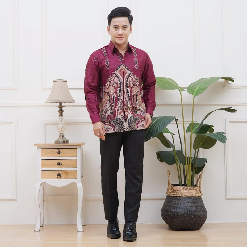 Product image Batik Mafaza - New gamis batik coupel kemeja bisa dipisah Motif ayualang M Kemeja ayualang
