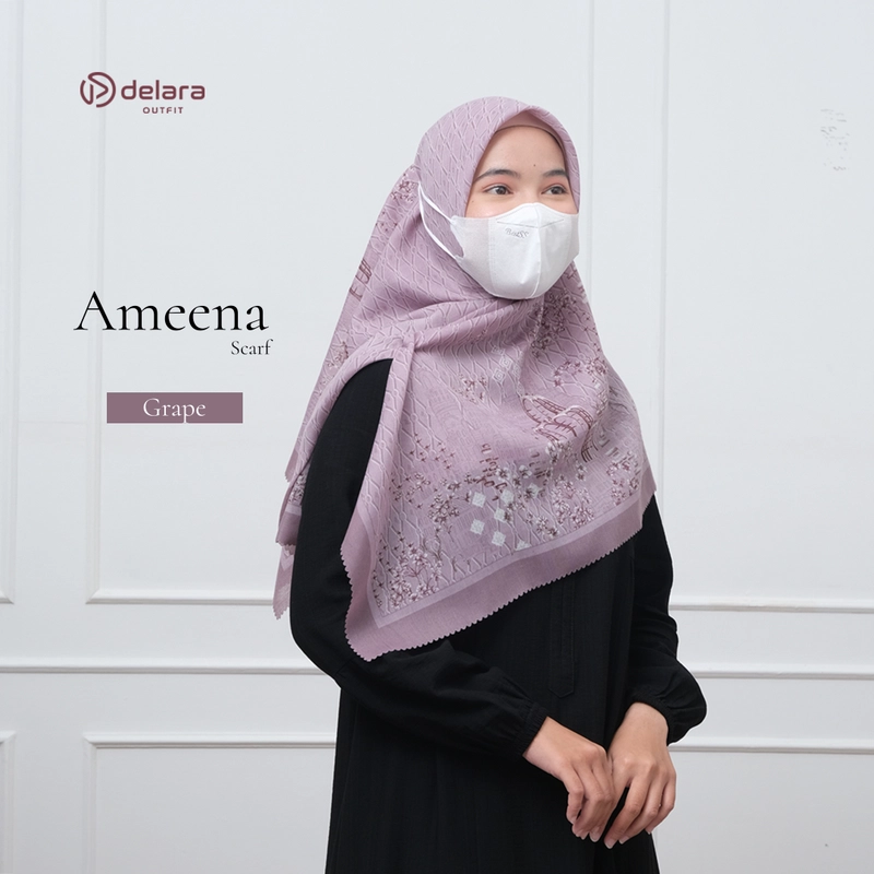 Product image SCARF MOTIF AMEENA 110 110x110cm GRAPE