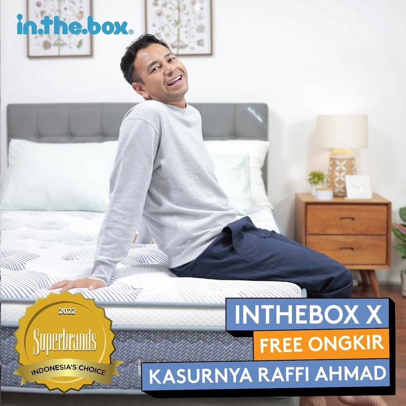 Product image INTHEBOX - Kasur Spring Bed Inthebox X Ukuran 180x200 (King) F388X2-PP2B-180NTR 180 x 200 x 27 Cm Putih