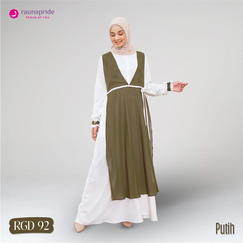 Product image RAUNAPRIDE OFFICIAL - RAUNAPRIDE OFFICIAL - GAMIS DEWASA RGD-92 S PUTIH