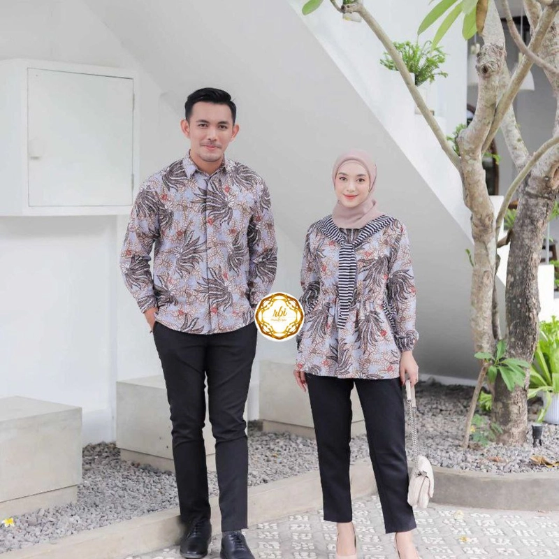 Product image Couple Atasan Naora Original - Bisa Beli Pisah Blouse Saja Size M Motif A