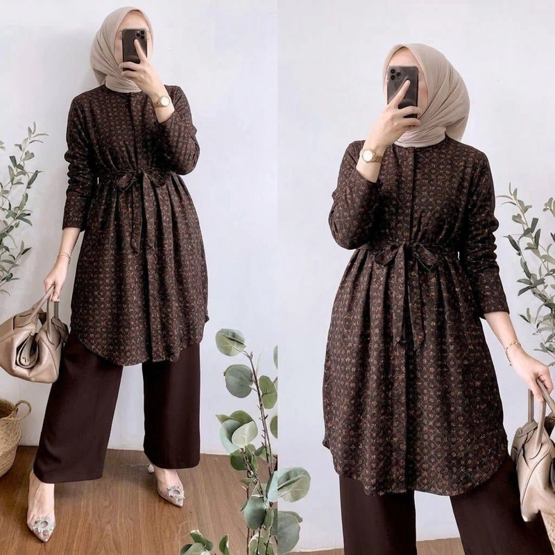 Product image Khisna collection - Oneset tunik Dania no hijab Allsize Mahogany